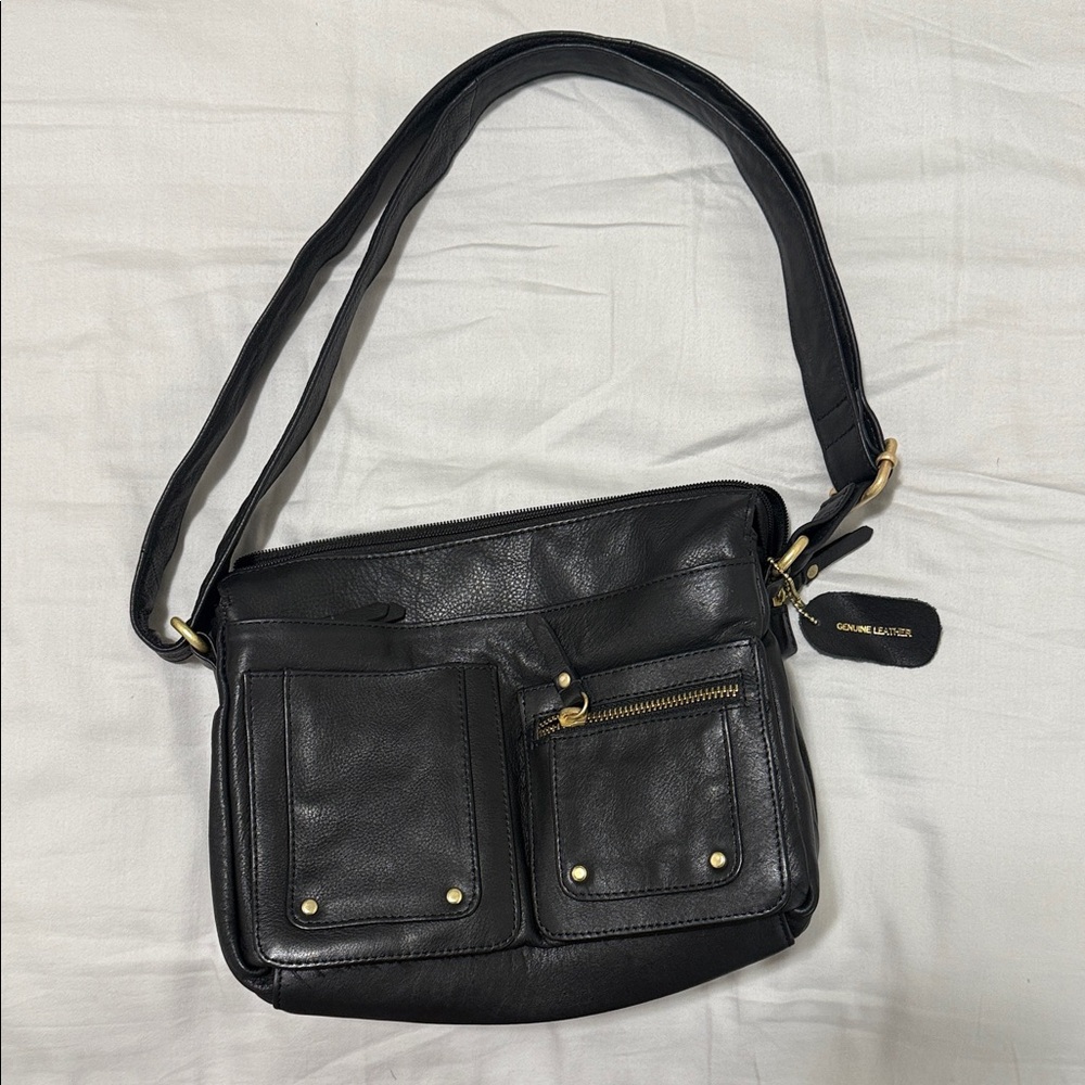 Great American Leatherworks- Black Leather Hobo Bag